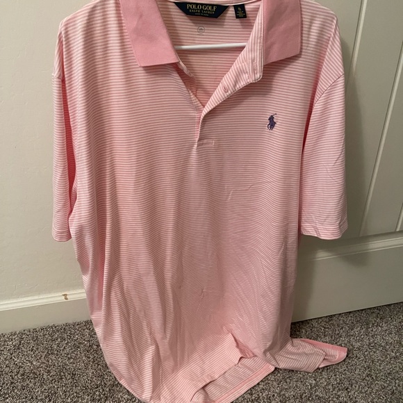 Polo Golf Ralph Lauren polo, white and pink stripe - Picture 1 of 1